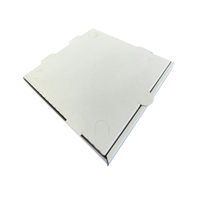 8" x 8" x 1.75" White E-Flute Pizza Box