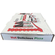 12" x 12" x 2" White B-Flute Printed Pizza Boxes