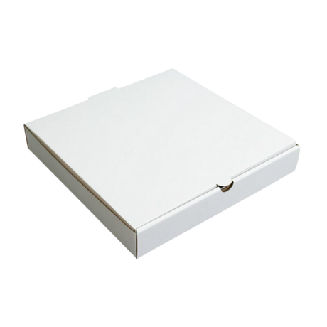 13" x 13" x 2" White B-Flute Pizza Boxes