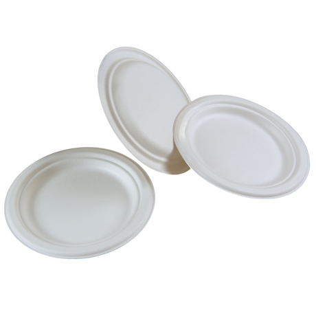 7" Round Sugarcane Plate