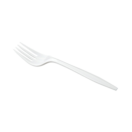 White Medium Wrapped Plastic Forks