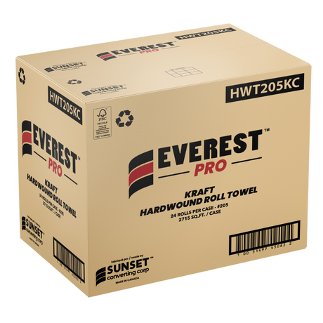 8" x 2715.SQ.FT Kraft Hand Towel Rolls - Everest