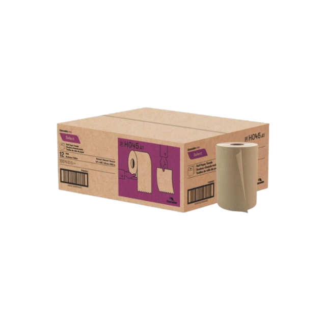 8" x 425' Kraft Roll Paper Hand Towels (12 Rolls/Case)
