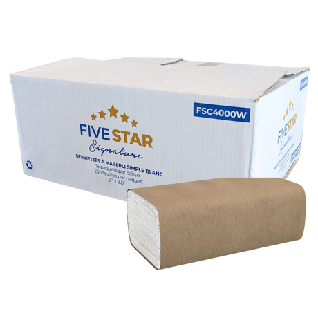 Singlefold White Hand Towel Sheets