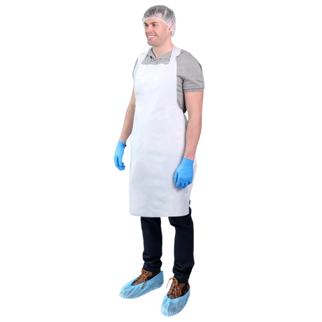 5.5mil White Polyurethane Apron