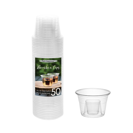 3oz Clear Soft Plastic Bomber Cups
