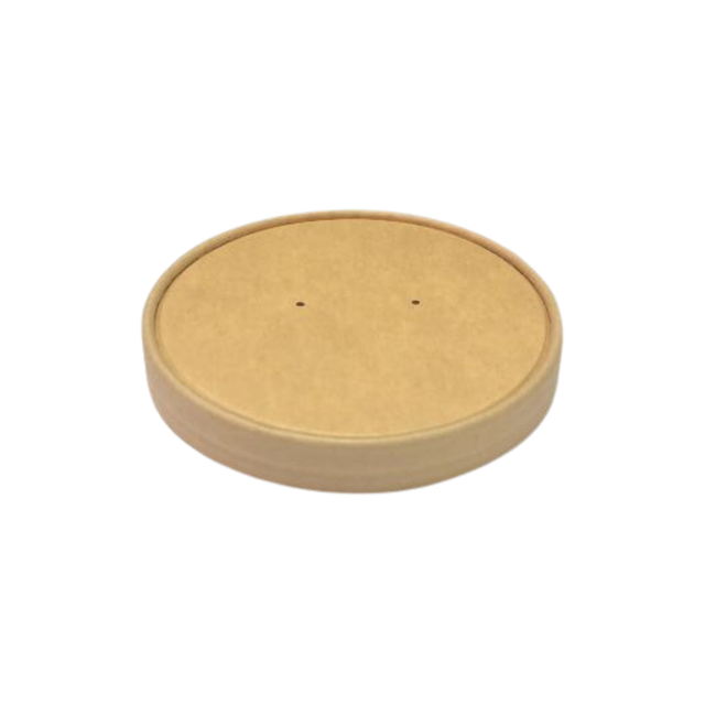 Paper Lids for Kraft Paper Soup Containers For 8-16 oz - 500 pcs