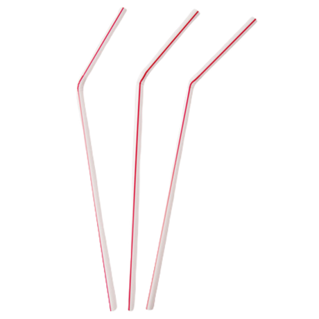 8" Unwrapped Flex Milkshake Straws