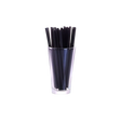 8" Unwrapped Black Cocktail Straws