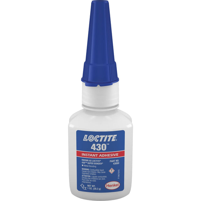 430 Instant Adhesive, Clear, Bottle, 1 fl. oz.