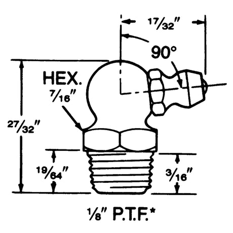 Fitting, 1/8" Thread