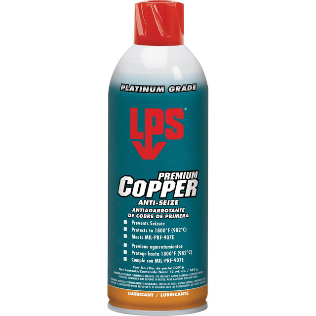 Copper Anti-Seize, 16 oz., Aerosol Can, 1800°F (982°C) Max Temp.