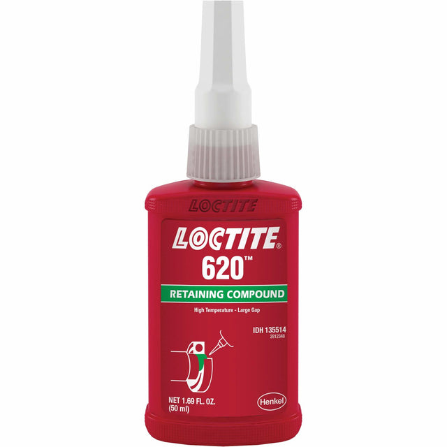 Retaining Compound 620 High Temperature, 50 ml, Bottle, Green