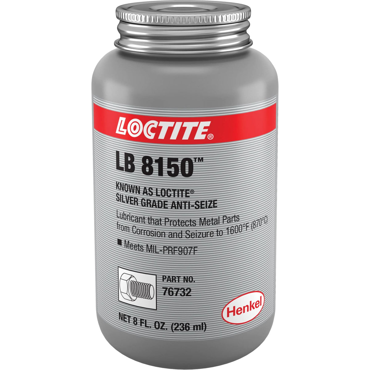 Silver Grade Anti-Seize, Brush Top Can, 1600°F (871°C) Max. Temp.