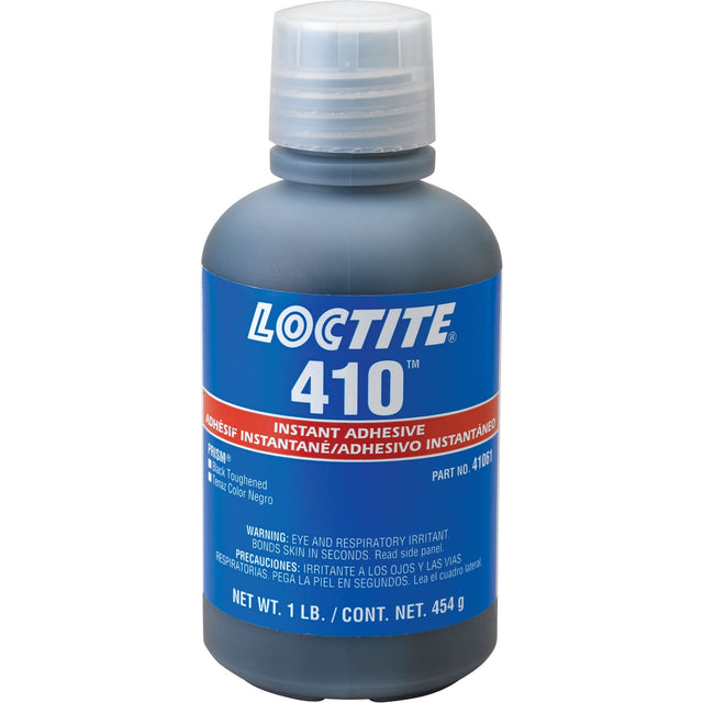 410™ Instant Adhesive, Black, Bottle, 454 g
