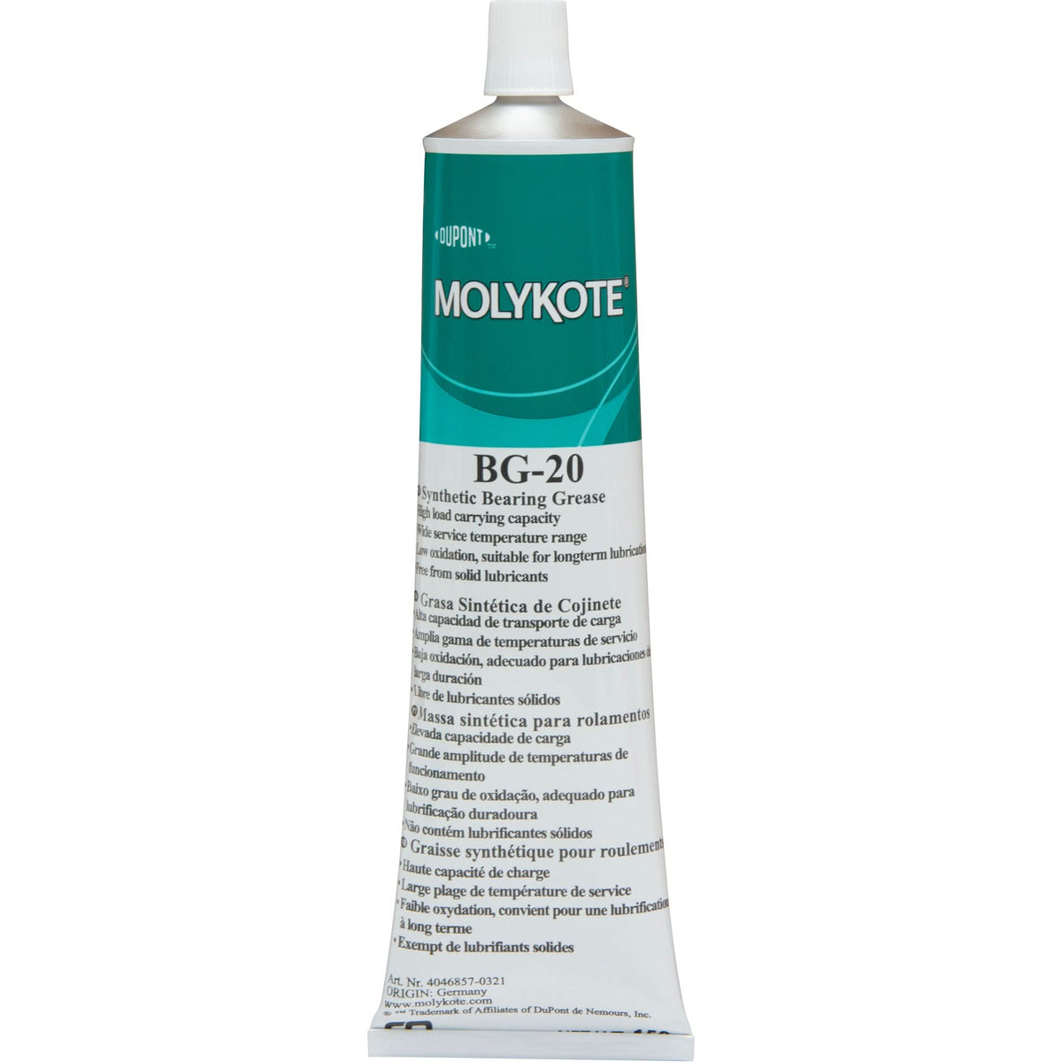 Molykote BG 20 High-Performance Synthetic Grease, 150 g, Bottle