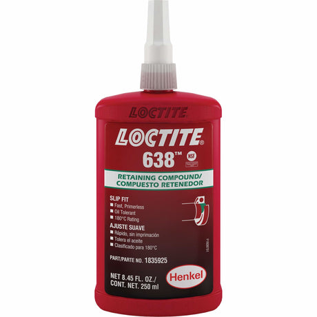 Loctite® 638 Retaining Compound, 250 ml, Bottle, Green