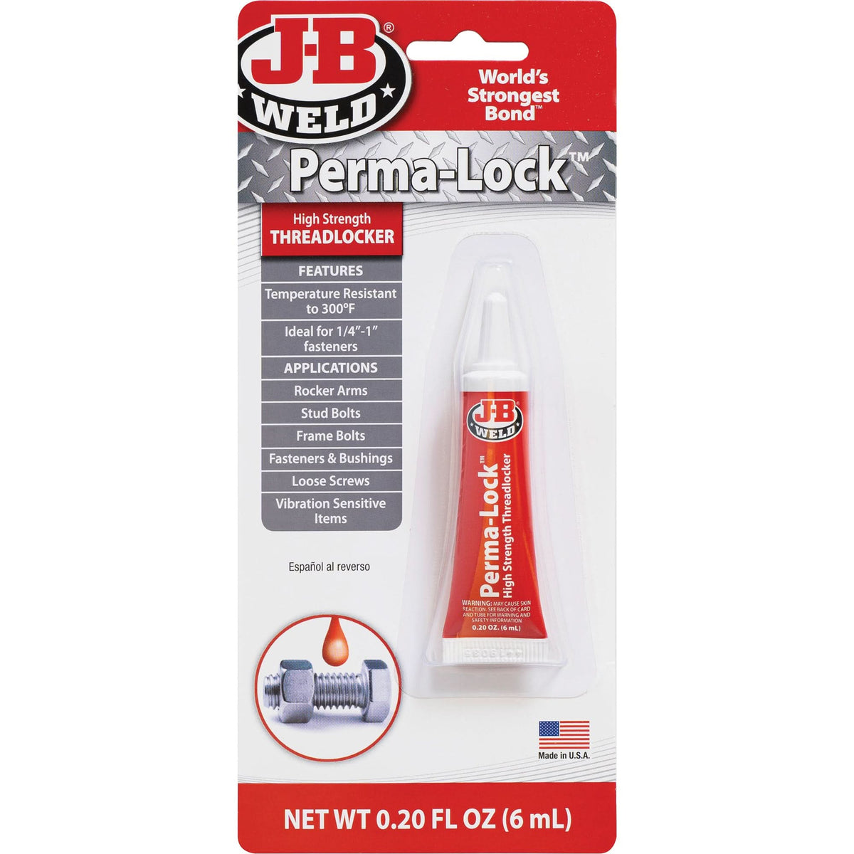 Perma-Lock Threadlocker, Red, High, 6 ml, Tube – Stratosphere Distribution