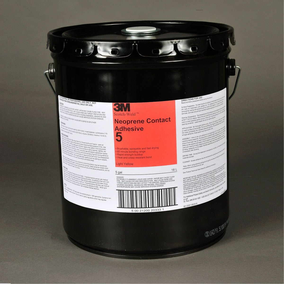 Scotch-Weld™ Neoprene Contact Adhesive, Drum, 54 Gal., Green