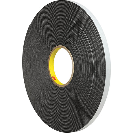 Double-Coated Foam Tape, 33 m (108') L x 12.7 mm (1/2") W, 62 mils, Polyethylene