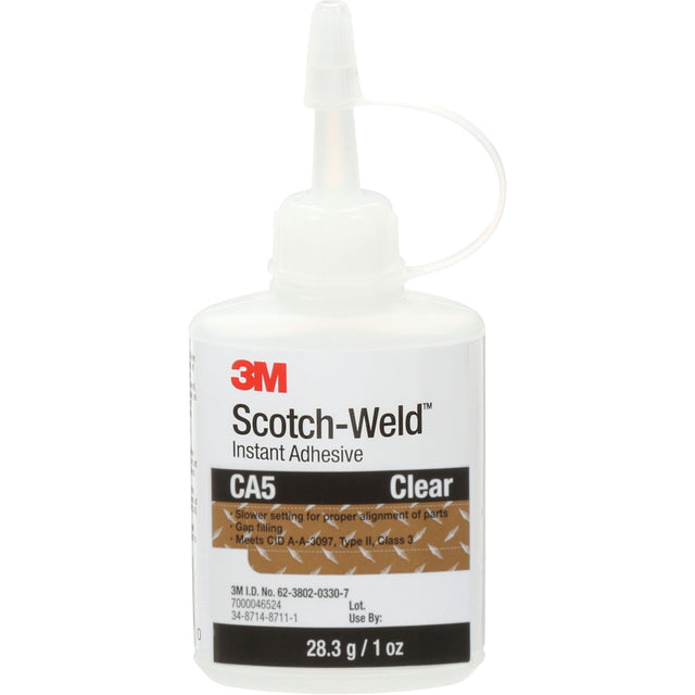 Scotch-Weld™ Instant Adhesive CA5, Clear, Bottle, 1 oz.