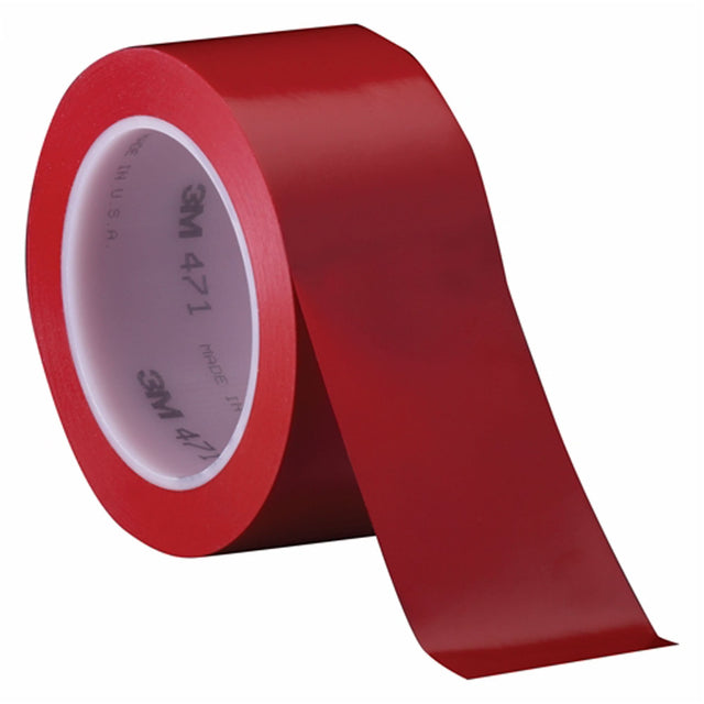471 Vinyl Tape, 102 mm (4") W x 32.9 m (108') L, 5.2 mils, Red