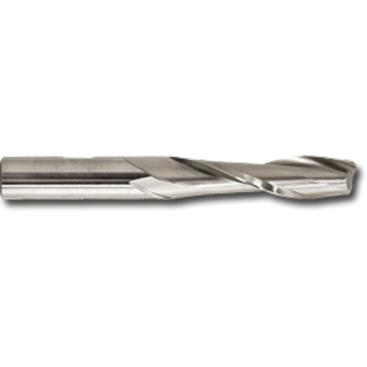 Weldon Shank Long Series End Mill, 1" Dia., 2 Flutes, High Speed Cobalt