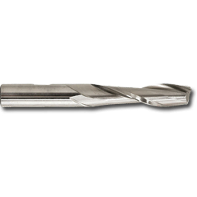 Weldon Shank Long Series End Mill, 1/2" Dia., 2 Flutes, High Speed Cobalt
