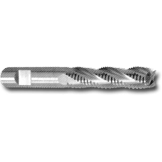 Weldon Shank Long Series Rip-R End Mill, 1/2" Dia., 4 Flutes, High Speed Cobalt