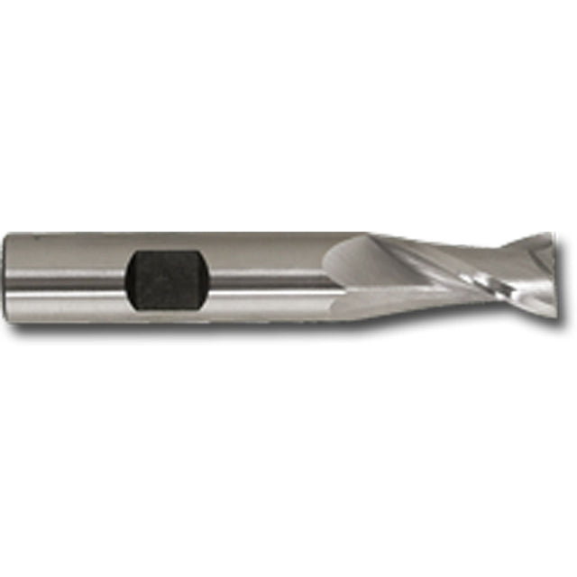 Weldon Shank End Mill For Aluminum, 7/8" Dia., 2 Flutes, High Speed Steel