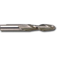 Long Series Ball Nose End Mill For Aluminum, 2" Dia., 2 Flutes, High Speed Steel