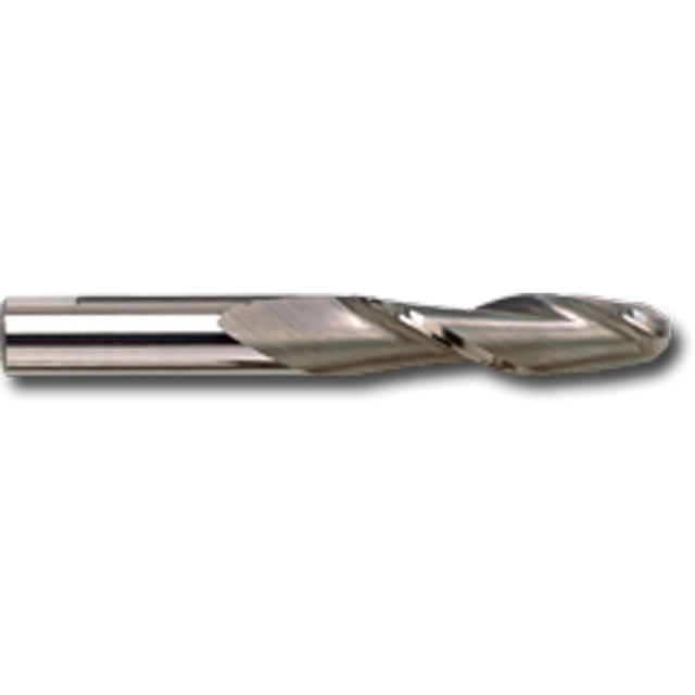 Extra Long Series Ball Nose End Mill For Aluminum, 1/4" Dia., 2 Flutes, High Speed Steel