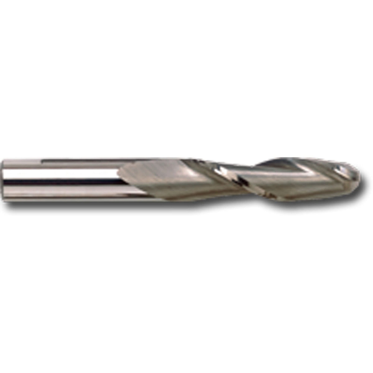 Extra Long Series Ball Nose End Mill For Aluminum, 1/2" Dia., 2 Flutes, High Speed Steel