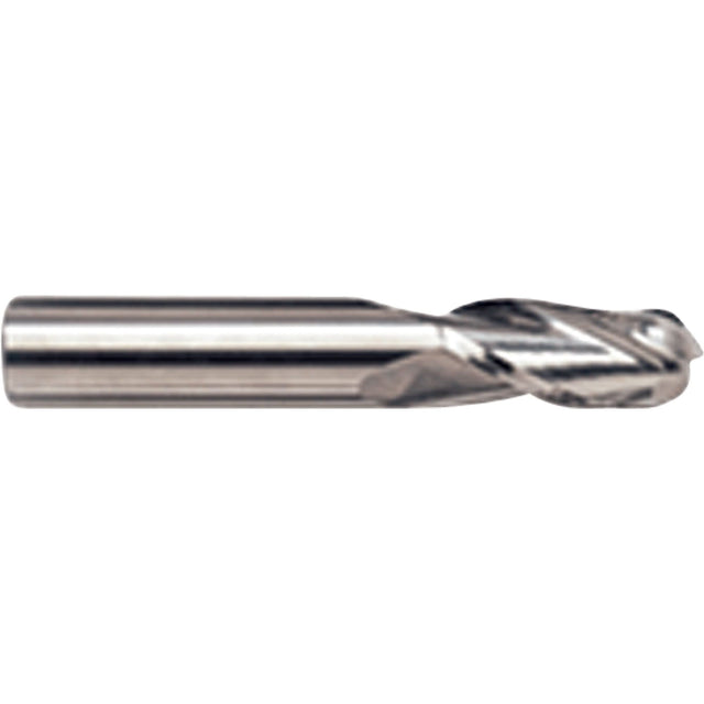Ball Nose End Mill, 5/32" Dia., 3 Flutes, Carbide