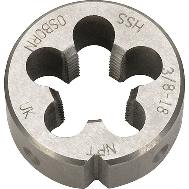 Pipe Die, 1/8"-27 Thread, High Speed Steel