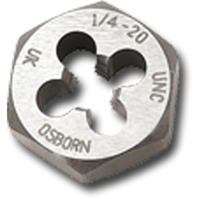 Hexagon Rethreading Die Nut, 0.71" Dia., M6x0.75 Thread, Carbon