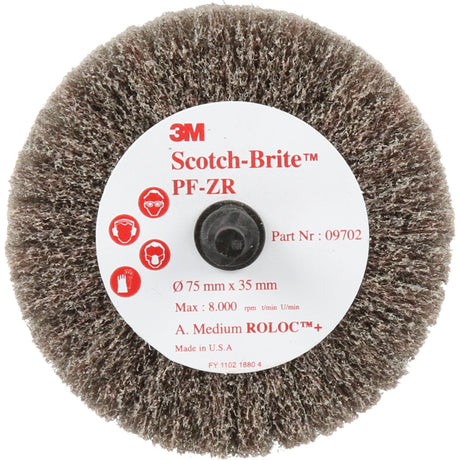 Scotch-Brite™ Roloc™ Cut & Polish Disc, Aluminum Oxide, Medium Grit, 3" x 1-3/8" x 1/4"