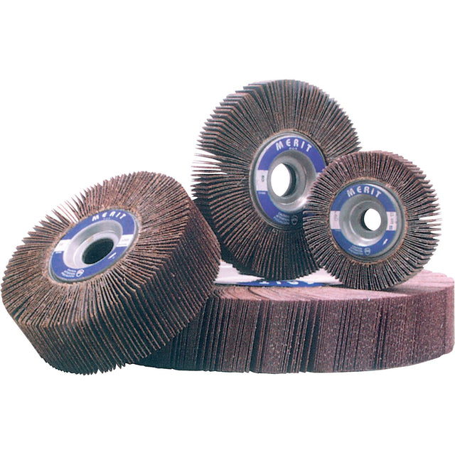 Flap Wheels - Bench Mounted Flap Wheels, Aluminum Oxide/Ceramic, 80 Grit, 6" x 3" x 1"