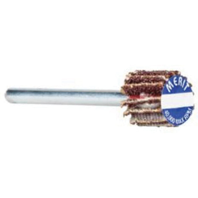 High Performance Micro-Mini Flap Wheel, Aluminum Oxide, 320 Grit, 3/4" x 3/8" x 1/8"