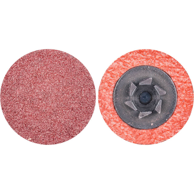 Quick-Change Cloth Disc, 1" Dia., 180 Grit, Aluminum Oxide