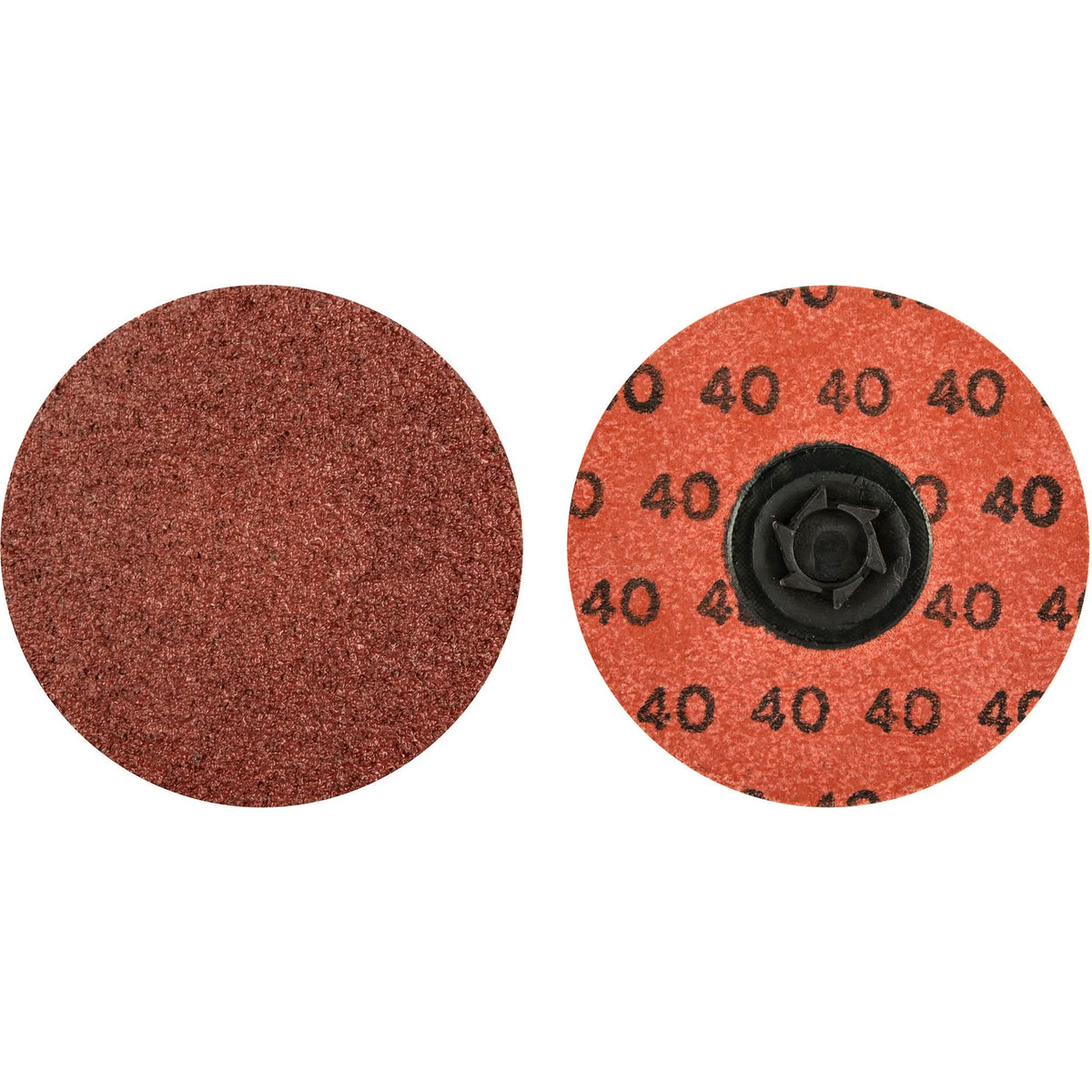 Quick-Change Cloth Disc, 3" Dia., 40 Grit, Aluminum Oxide