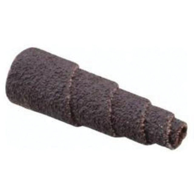 ALO Spiral Cartridge Rolls, 60 Grit, 1/2" Dia., Aluminum Oxide, 1-1/2" L, 1/8" Arbor