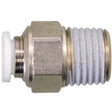 Straight Threaded Connector, 5/16", Brass, NPT Thread