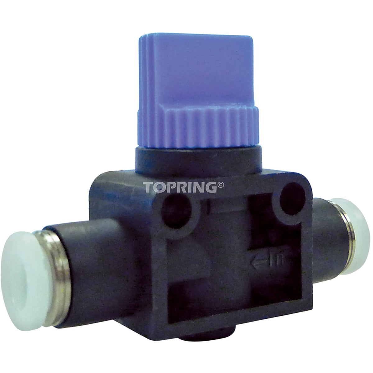 2-Way Straight Union Miniature Hand Valve, 1/2" NPT Air Inlet, 1/2" NPT Outlet, 150 PSI