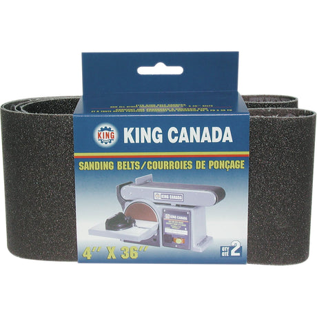 Wood Sanding Belt Kit, 4" W x 36" L, 100 Grit
