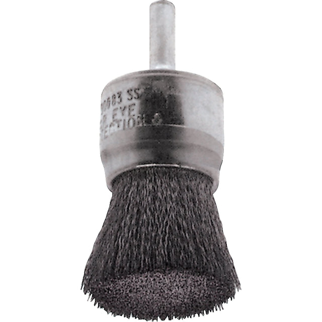 Crimped Wire End Brushes, 1/2", 0.0104" Fill, 1/4" Shank