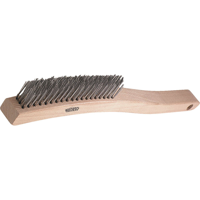 V-Trim Long Handle Scratch Brushes, Steel, 3 x 19 Wire Rows, 13-3/4" Long