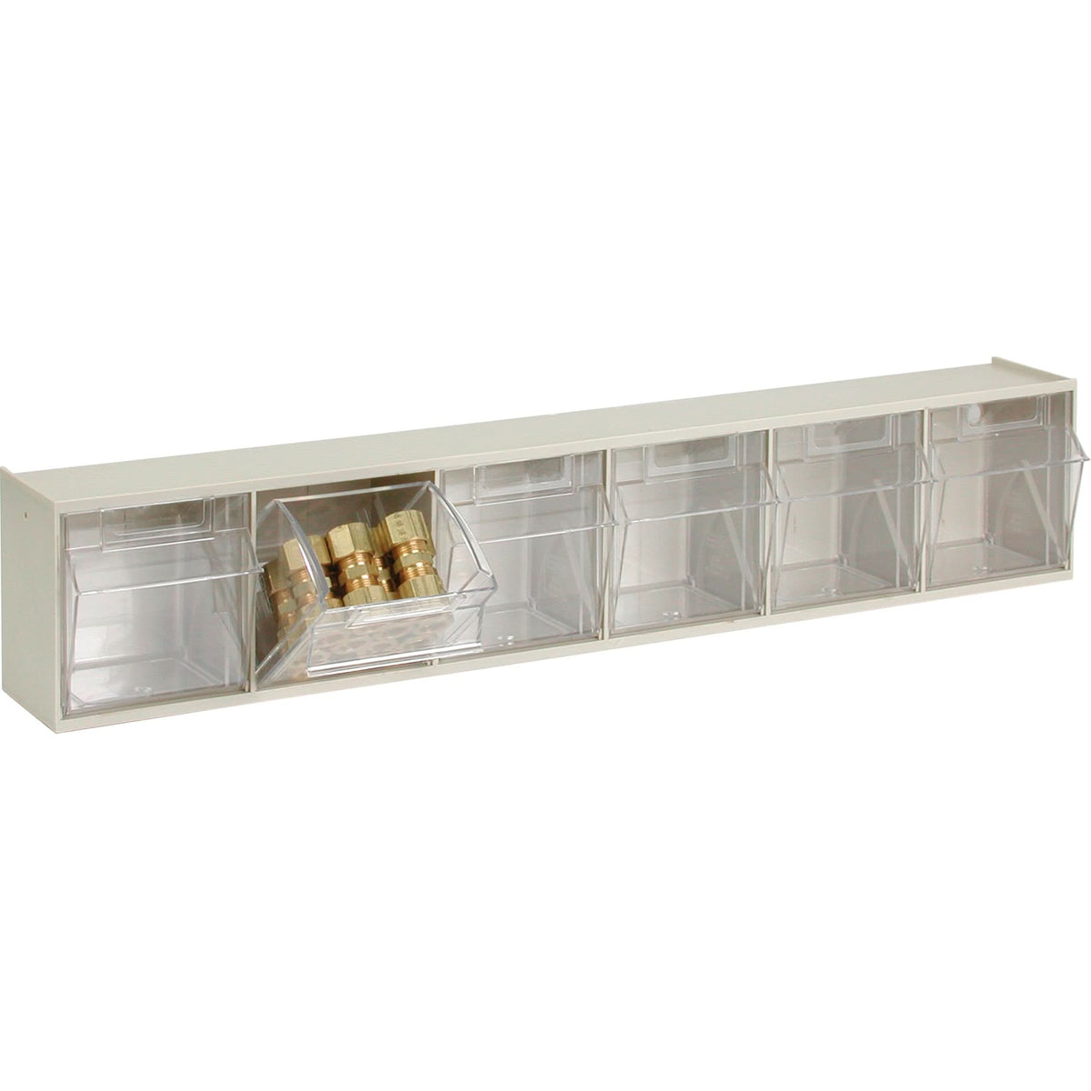 Tip-Out Bins Modular Storage System, 23-5/8" W x 3-5/8" D x 4-1/2" H, 6 Drawers