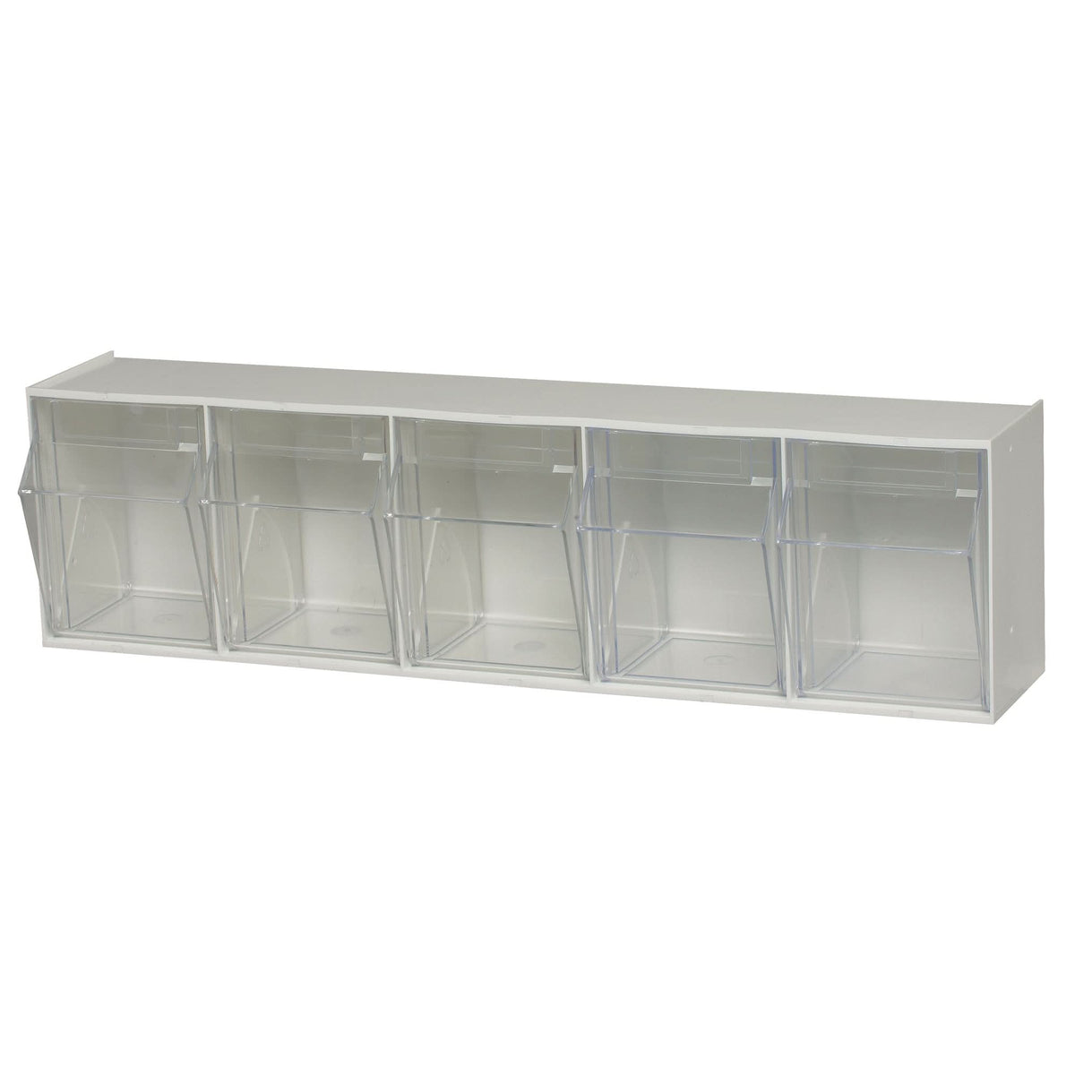 Clear Tip Out Bins, 23-5/8" W x 5-1/4" D x 6-1/2" H, 5 Drawers
