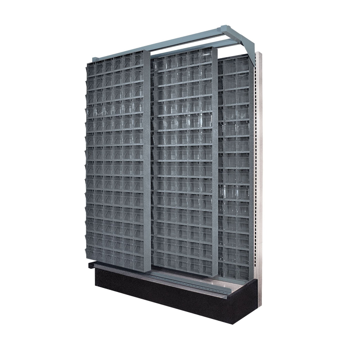 Gondola Tilt Bins Slider System, 48" W x 19" D x 75" H, 336 Drawers